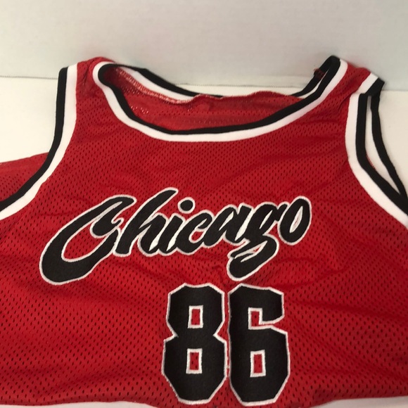 Chicago 86 Red Mesh Sleeveless Jersey Size Small - Picture 1 of 5